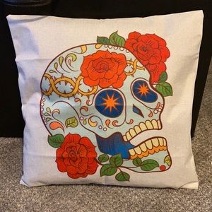 Linen “Sugar Skull” pillow